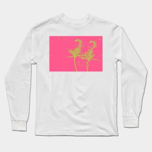 Coral Bean Pink Yellow Abstract Long Sleeve T-Shirt